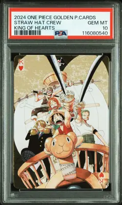 2024 ONE PIECE GOLDEN PLAYING CARDS THE STRAW HAT CREW STRAW HAT CREW PSA 10 - Image 1