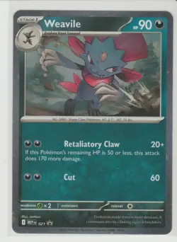 Weavile - Promo Cosmos Holo Pokemon Card MEP 021 - Image 1