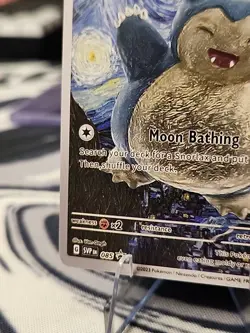 Pokemon Snorlax Starry Night Van Gogh Beautiful Moon ACG Star Trading Card NM - Image 5
