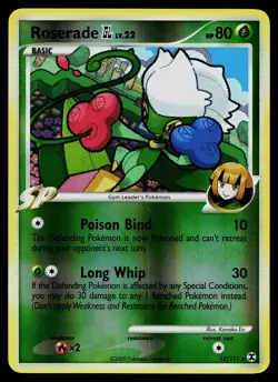 Pokemon Card - Roserade GL Rising Rivals 12/111 Holo Rare Reverse Holo - Image 1