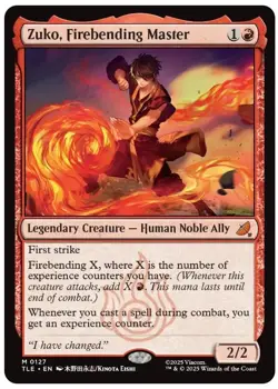 Zuko Firebending Master - Avatar the Last Airbender - MTG - NM - Image 1