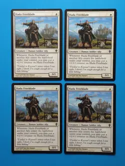 MTG 4x Hada Freeblade x4 LP Worldwake Magic Playset - Image 1