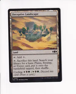 MAGIC THE GATHERING MTG COMMANDER: TARKIR: DRAGONSTORM DECEPTIVE LANDSCAPE - Image 1