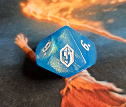 FINAL FANTASY D10 Die, Prerelease, Blue Crystal, Magic, MTG - Image 1