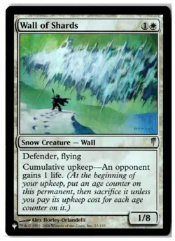 MTG Foil Wall of Shards - The List Reprints Moderately Played English - Image 1