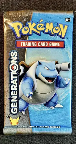Generations Pokemon TCG Booster Pack Blastoise Art (2016) NEW and Factory Sealed - Image 1