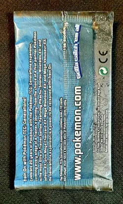 Generations Pokemon TCG Booster Pack Blastoise Art (2016) NEW and Factory Sealed - Image 2