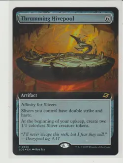 Thrumming Hivepool Extended Art Foil Rare MtG Card EOE 356 - Image 1