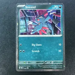 Pokemon TCG Phantasmal Flames Sneasel Promo Card MEP 020 NM/M - Image 1