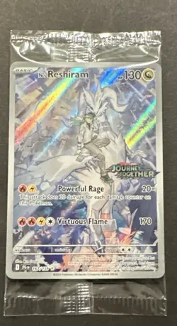 2025 POKEMON SCARLET VIOLET JOURNEY TOGETHER N’S RESHIRAM ILLUSTR. RARE PROMO! - Image 5