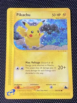 Pikachu Skyridge Non-Holo Pokemon Vintage Nintendo TCG 84/144 - Image 1