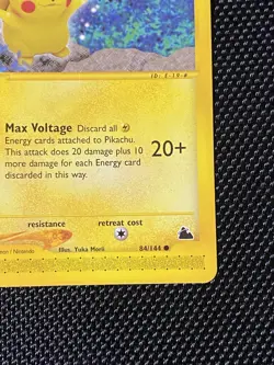 Pikachu Skyridge Non-Holo Pokemon Vintage Nintendo TCG 84/144 - Image 4