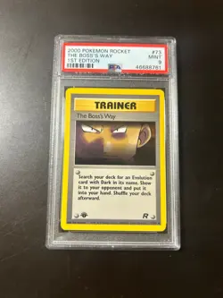 PSA 9 2000 Pokemon Team Rocket The Boss's Way 1st Edition Non-Holo #73 - Image 1