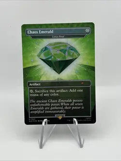 Magic The Gathering Sonic Secret Lair Chaos Emerald Lotus Petal- Green 7031 - Image 1