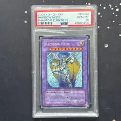 PSA 10 YuGiOh Rainbow Neos PTDN-EN044 Secret Rare GEM MINT - Image 1