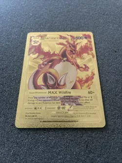 2020 POKEMON CHARIZARD OX GOLD FOIL TRADING CARD - Image 1