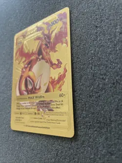 2020 POKEMON CHARIZARD OX GOLD FOIL TRADING CARD - Image 3