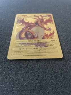 2020 POKEMON CHARIZARD OX GOLD FOIL TRADING CARD - Image 4