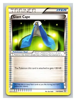 Giant Cape 114/124 - Pokemon Dragons Exalted Uncommon Trainer Card PP10 - Image 1