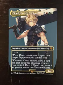 MTG Final Fantasy English Cloud, Ex-SOLDIER Borderless 0202 Non-Foil - Image 1