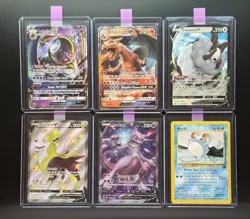 Pokemon Promo 6 Card Lot! Charizard SM195, Mewtwo V SWSH229, Marill, Lunala RARE - Image 1