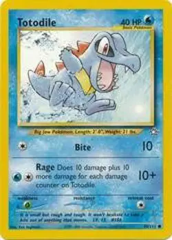 Totodile (80) 80/111 Common Neo Genesis Pokemon Card - Image 1