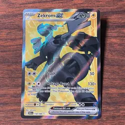 Pokemon TCG Zekrom ex 158/086 Sv: Black Bolt Holo Card - Image 1
