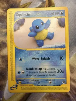 Pokemon Squirtle TCG Expedition Base Set Card 131/165 Regular HP/DMG FREE SHIP - Image 1