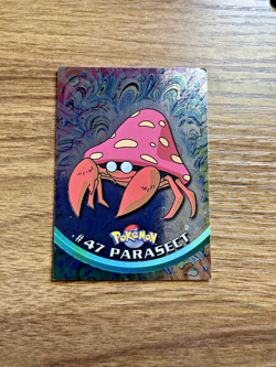 #47 Parasect - Pokemon Topps Silver Holo Card - Blue Logo - Image 1