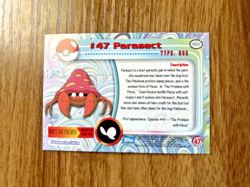 #47 Parasect - Pokemon Topps Silver Holo Card - Blue Logo - Image 2