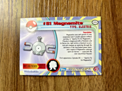 #81 Magnemite - Pokemon Topps Silver Holo Card - Blue Logo - Image 2