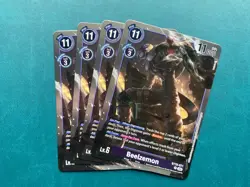 Beelzemon BT19-071 Playset Special Booster 2.0 2.5 Digimon Card Game x4 - Image 1