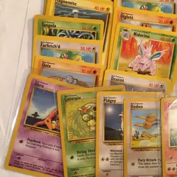 Vintage Pokemon Lot of 44 Cards Base Set 1999 HP-NM WOTC Rare Uncommon Common - Image 2