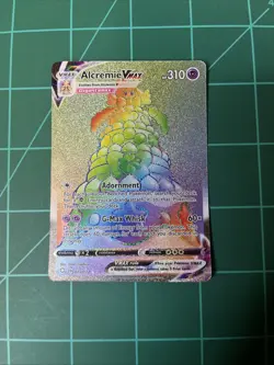 Pokemon Alcremie VMAX TCG Shining Fates Card 073/072 Rainbow Secret Rare - Image 1