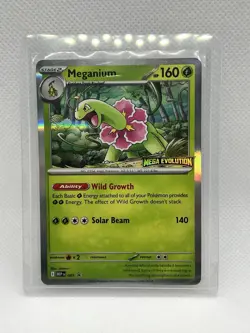 Meganium Pre Release Mega Evolutions Promo Card Pokemon TCG - Image 1