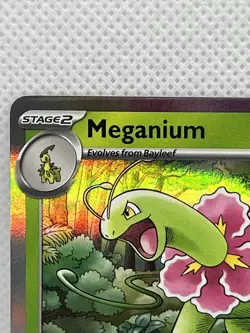 Meganium Pre Release Mega Evolutions Promo Card Pokemon TCG - Image 3