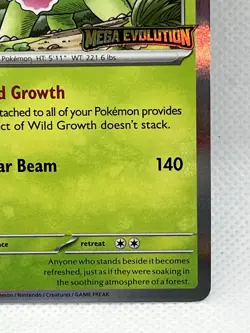 Meganium Pre Release Mega Evolutions Promo Card Pokemon TCG - Image 5