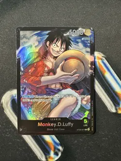 Monkey.D.Luffy - ST08-001 - Leader - Foil - NM- English - One Piece Card Game - Image 1
