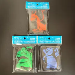 Pokemon Charizard Blastoise Venusaur Premium Sleeves 2022 Japanese 3set MINT - Image 1