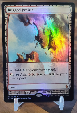 MTG FOIL Rugged Prairie Zendikar Expeditions NM MINT Magic the Gathering Card - Image 1