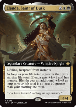 Elenda, Saint of Dusk (Extended Art) [Foundations] Magic MTG - Image 1