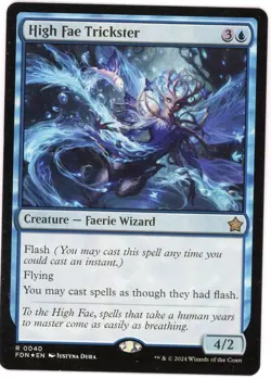 2024 Magic the Gathering High Fae Trickster Creature Faerie Wizard Foil Nr Mt - Image 1