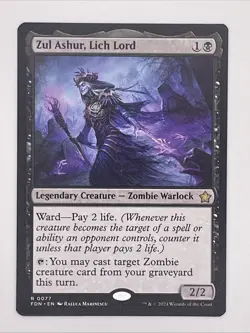 Zul Ashur, Lich Lord - FDN #77 Rare - NM / Mint Foundations Single - Image 1