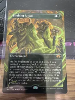 MTG Birthing Ritual (Borderless) MH3 Mythic Foil #337 - Image 1