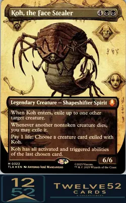 MTG - TLA - #322 Koh, the Face Stealer Borderless Foil Near Mint or Better - Image 1