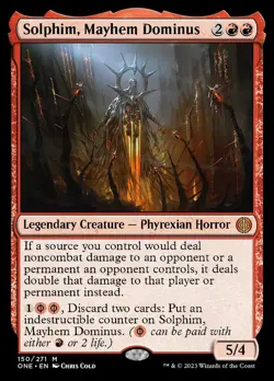 Solphim, Mayhem Dominus [Phyrexia: All Will Be One] Magic MTG - Image 1