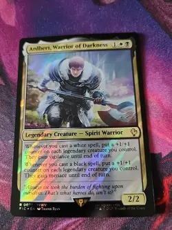 MTG Final Fantasy Ardbert, Warrior of Darkness Surge Foil Rare 0077 FIC 2025 NM - Image 1