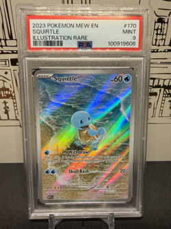 2023 | Pokemon Mew English 151 | Squirtle Illustration Rare | 170/165 | PSA 9 - Image 1