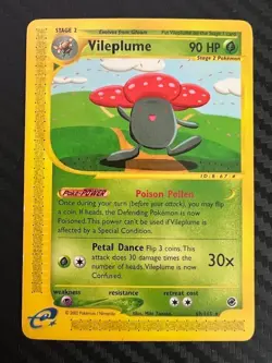 Pokemon TCG Vileplume Expedition 69/165 Regular Rare VLP - Image 1