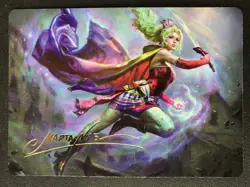 MTG FINAL FANTASY #20 Terra, Herald of Hope ART CARD (Gold-Stamped Signature) NM - Image 1